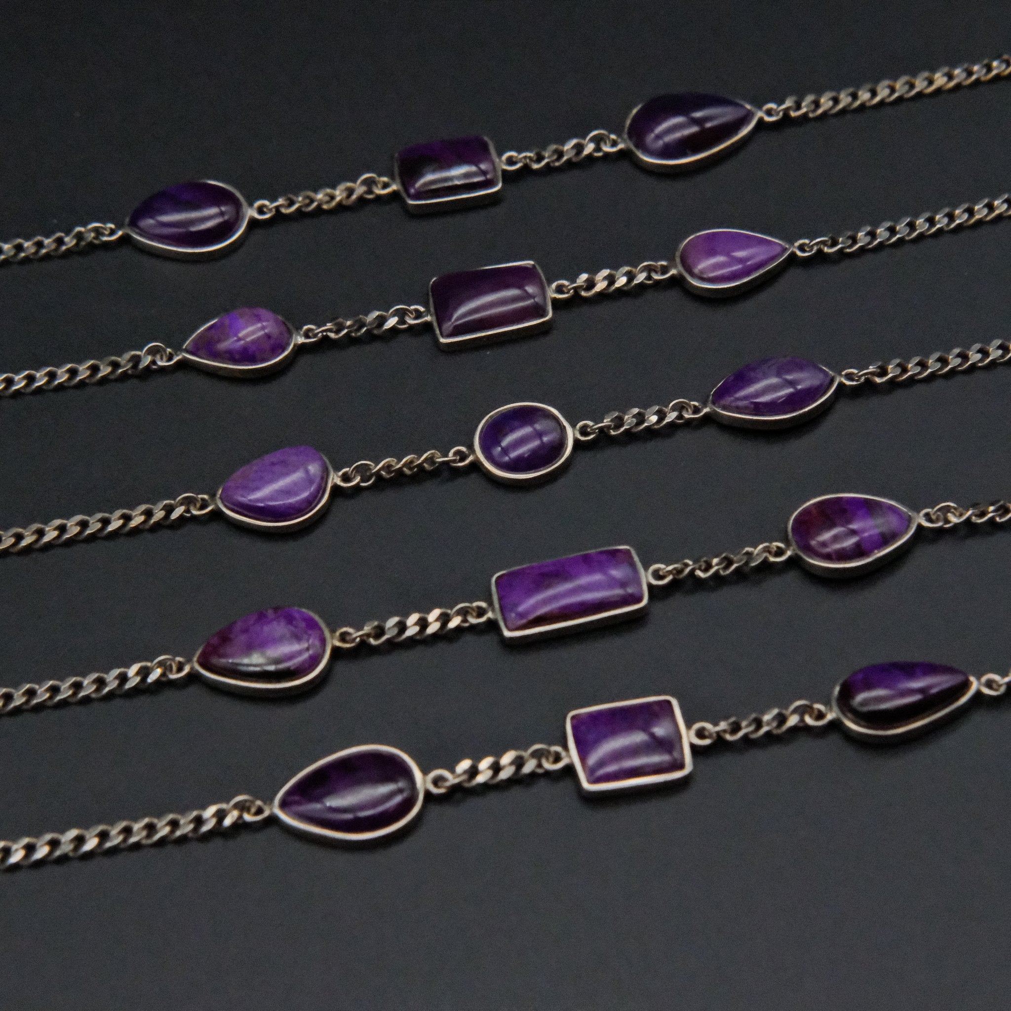 皇家紫•南非舒俱萊純銀手鏈Sugilite Silver925 Bracelet – BLA.DEN